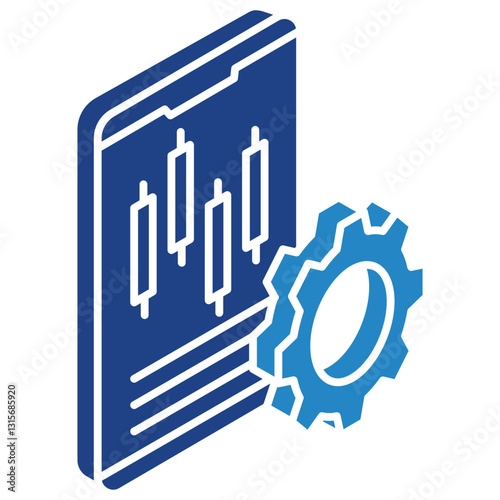 Mobile Trading isometric 3d, dual tone color, mini illustration icon, use for modern concept, UI or UX kit, web and app development. related to business, finance, economy.