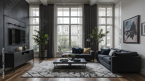 Muted black conservative classic modern