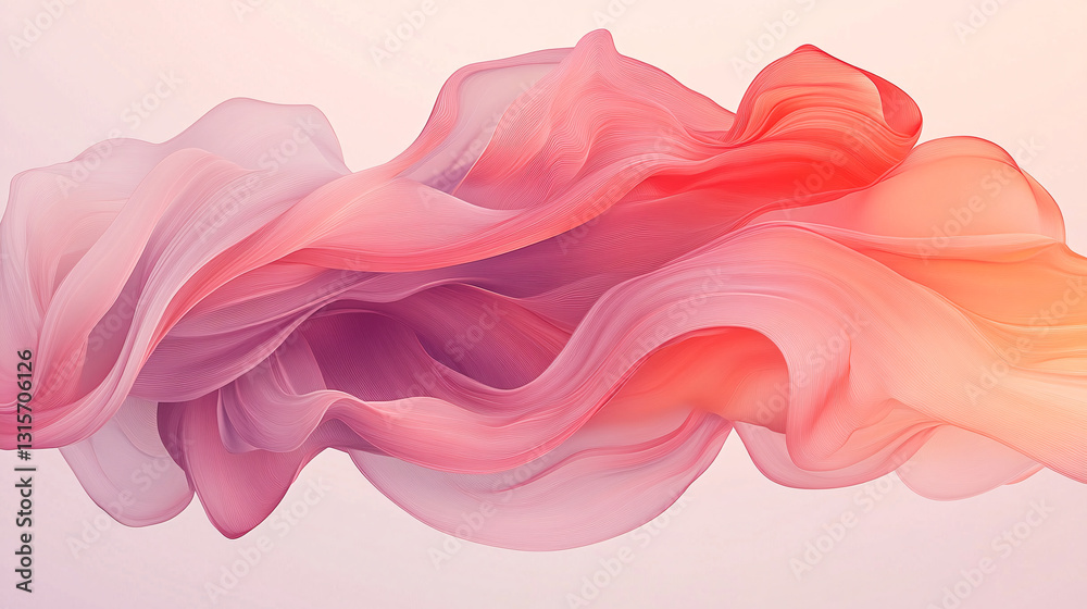 Abstract Pink and Orange Flow Abstract Pink and Orange Flow