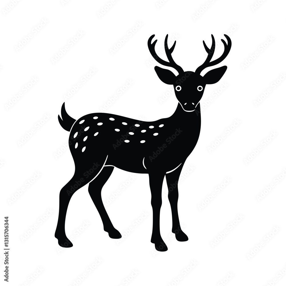Fototapeta premium deer silhouette vector illustration