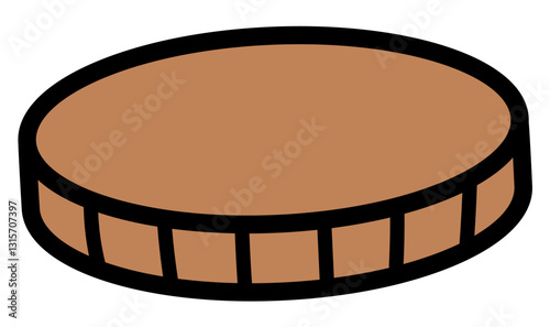 シンプルな硬貨のベクターイラスト