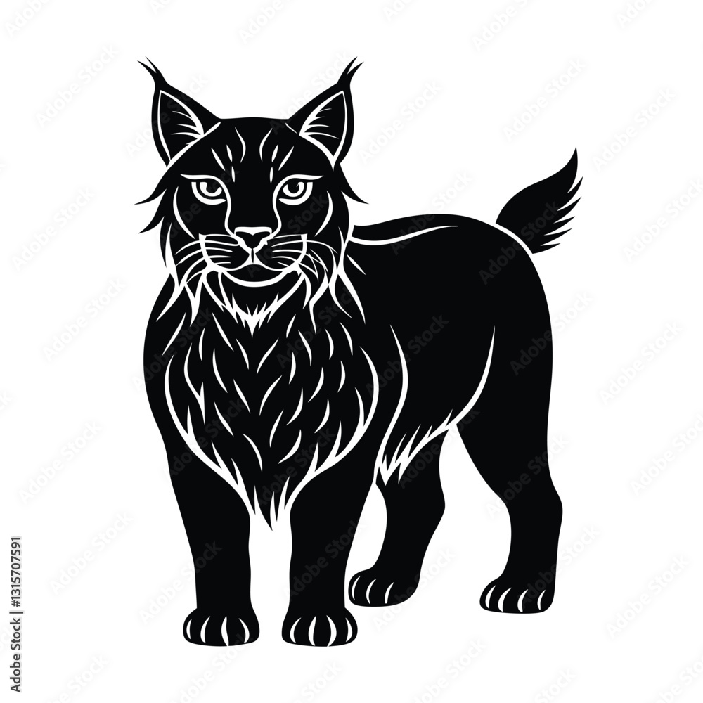 Obraz premium vector illustration of a lynx