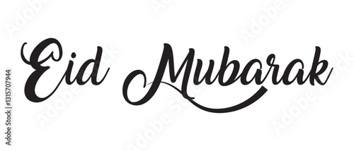 hand drawn eid mubarak text lettering  icon.