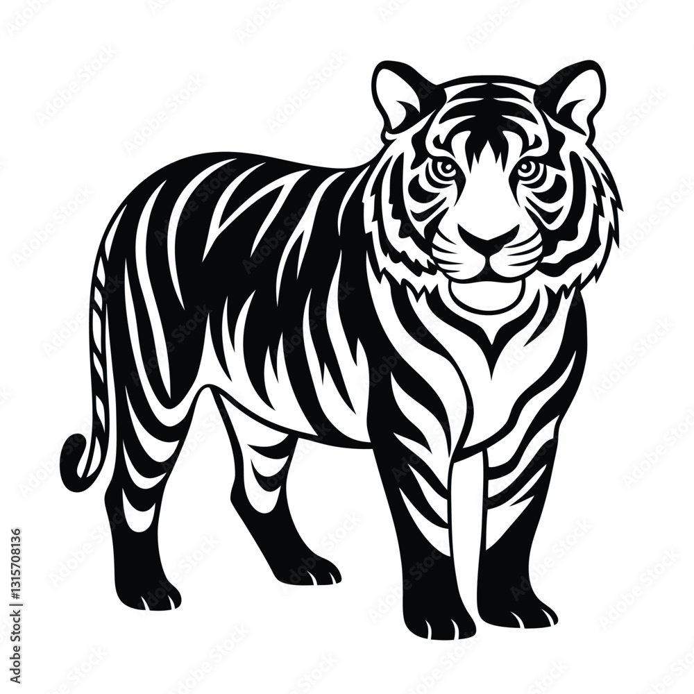 Obraz premium tiger vector illustration