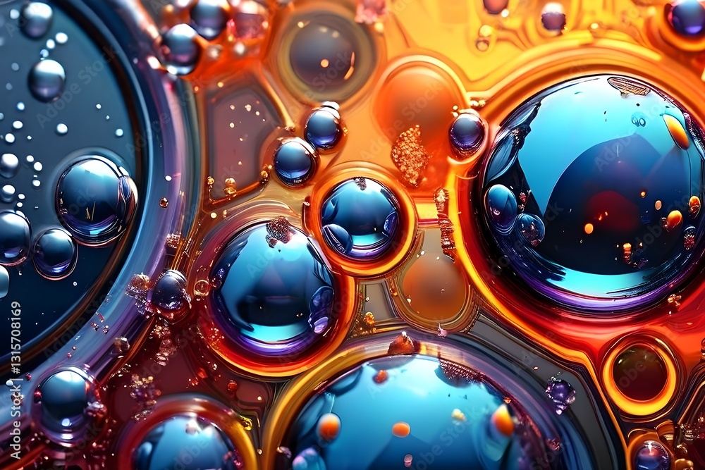 Fototapeta premium abstract colorful background with bubbles