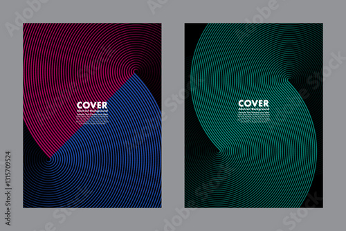 Modern vector geometric abstract background featuring an infinity symbol design and halftone dot pattern combining two colors together. For cover, digital artwork, posters.