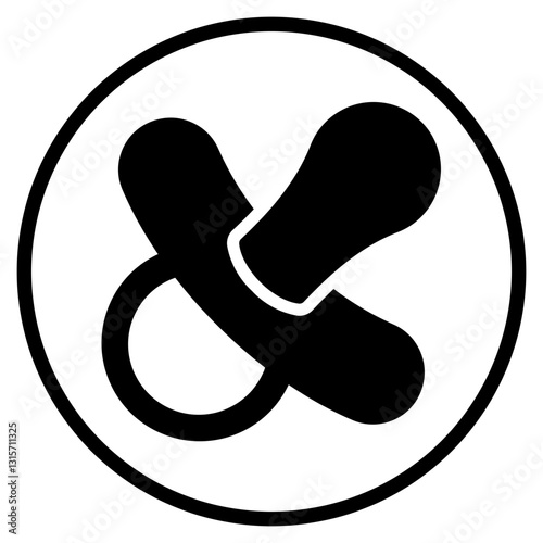 pacifier glyph icon
