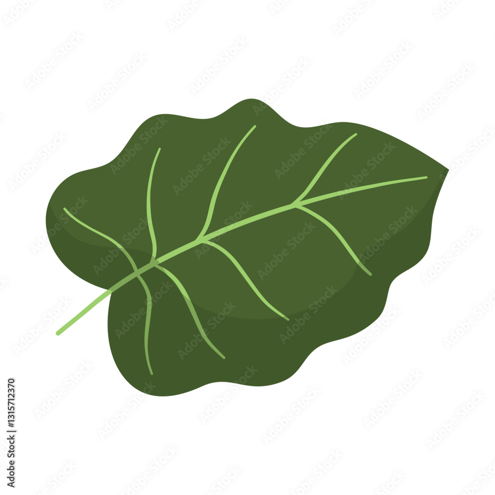 Naklejka premium Green tropical leaf