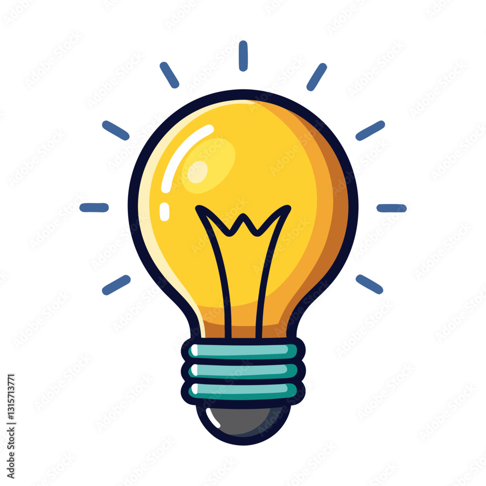 a stylized illustration of a bright yellow light bulb with radiating lines, set against a white background. It represents the concept of ideas, inspiration, and solutions. a stylized illustration of a bright yellow light bulb with radiating lines, set against a white background. It represents the concept of ideas, inspiration, and solutions.