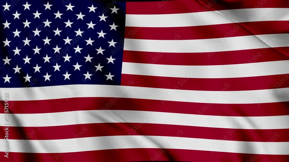 American flag with red, white stripes and blue stars. Video of a flag waving in the wind, 4k resolution American flag with red, white stripes and blue stars. Video of a flag waving in the wind, 4k resolution