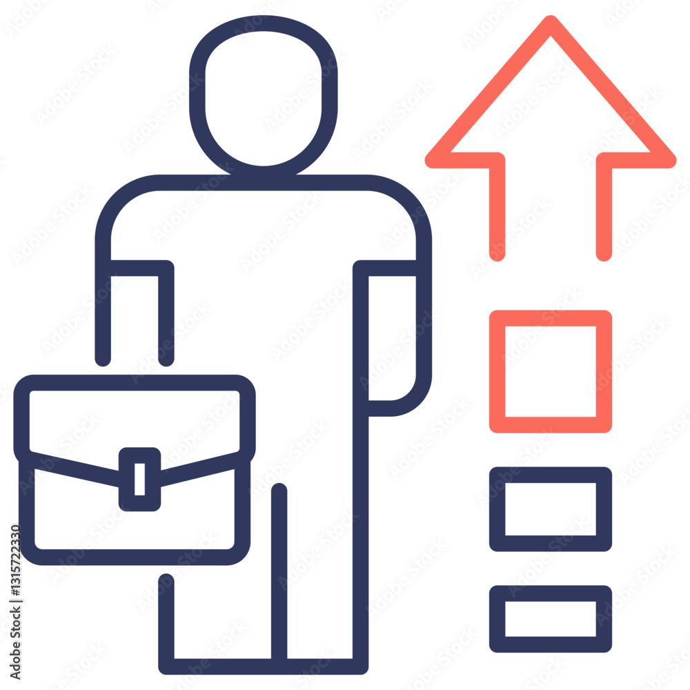 Fototapeta premium Employee Growth Dual Tone Icon