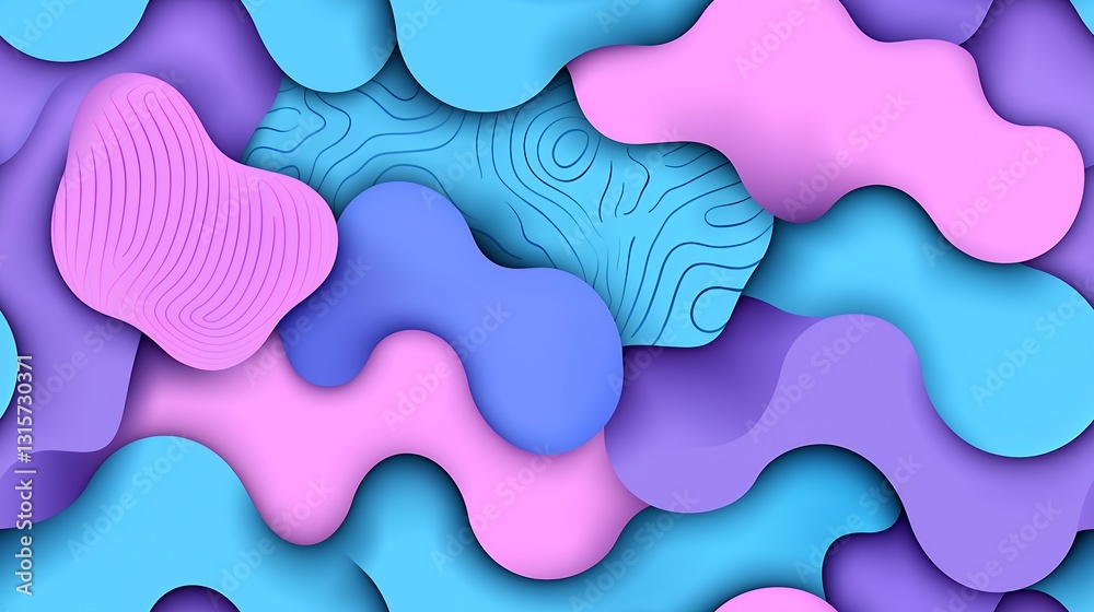 Abstract Pastel Background with Organic Wave Shapes Abstract Pastel Background with Organic Wave Shapes