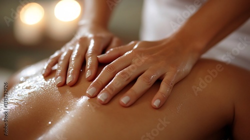 Wallpaper Mural Relaxation and Wellness: Therapist’s Hands Performing Back Massage at Spa Torontodigital.ca