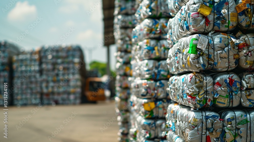 An eco-friendly scrap yard environment where metal scrap is prepared for recycling that emphasizes sustainable waste management, industrial metal salvage, and green recycling practices. An eco-friendly scrap yard environment where metal scrap is prepared for recycling that emphasizes sustainable waste management, industrial metal salvage, and green recycling practices.