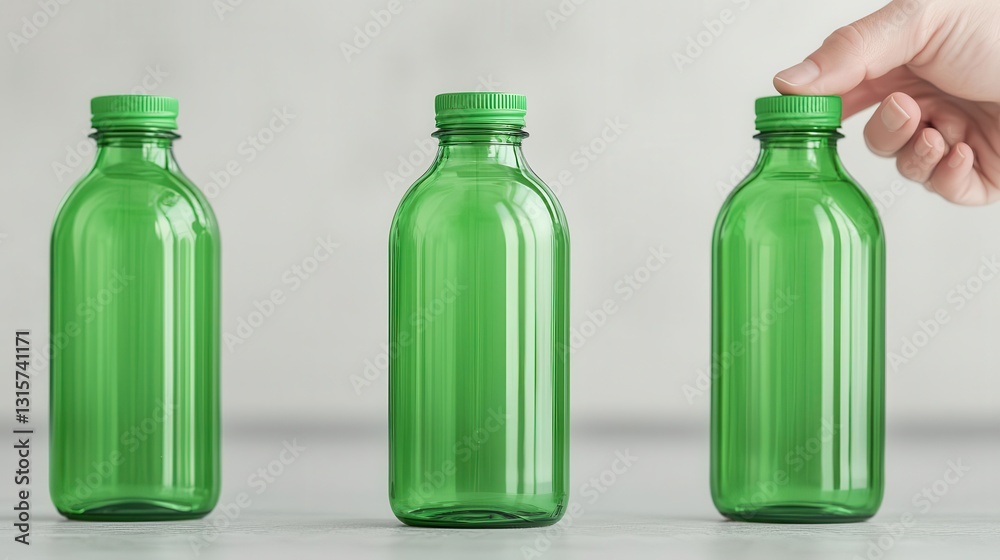 Hightech production facility manufacturing biodegradable plastic bottles, symbolizing innovation in green packaging Hightech production facility manufacturing biodegradable plastic bottles, symbolizing innovation in green packaging
