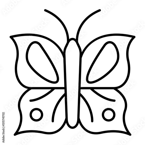 Cleopatra butterfly outline icon