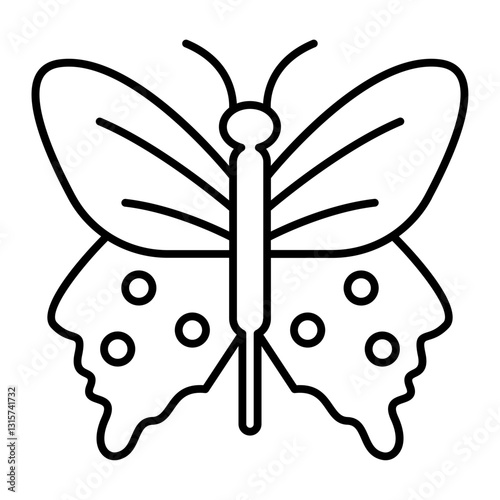 Common rose butterfly outline icon