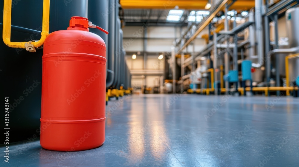 Hightech facility producing biodegradable plastic products, representing progress in sustainable material technology Hightech facility producing biodegradable plastic products, representing progress in sustainable material technology
