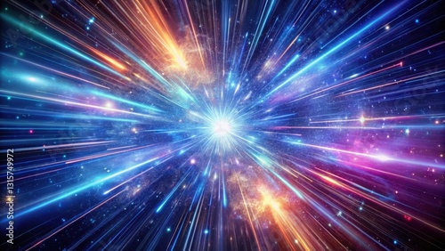 Hyperspeed Streaks in Cosmic Haze, astral energies, luminous filaments