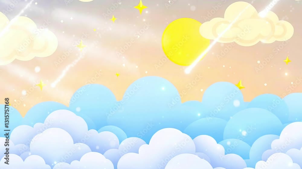 Sunny day and starry scenery to sunny cloud. Sunny day and starry scenery to sunny cloud.