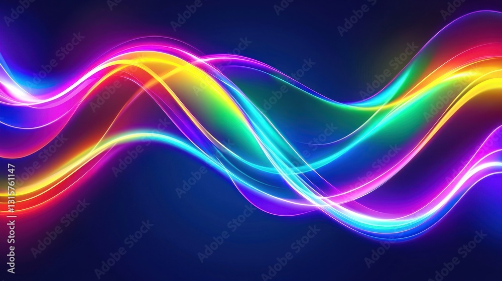 Vibrant Rainbow Waves: A Symphony of Color and Light Vibrant Rainbow Waves: A Symphony of Color and Light