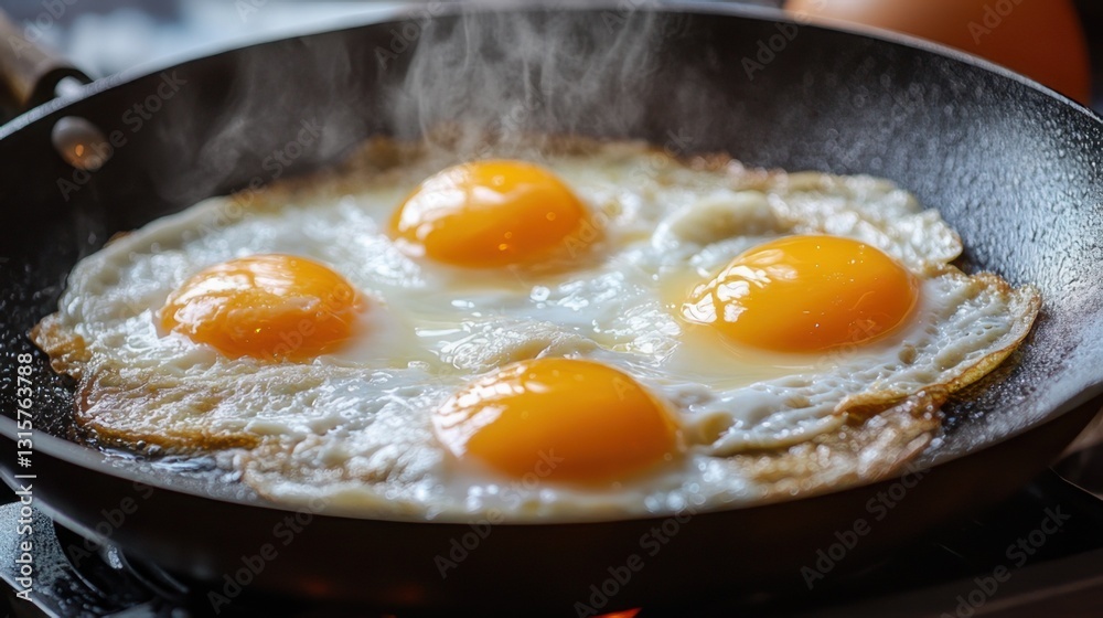 A variety of boiled eggs at different cooking times (soft, medium, hard), arranged in a row. A variety of boiled eggs at different cooking times (soft, medium, hard), arranged in a row.