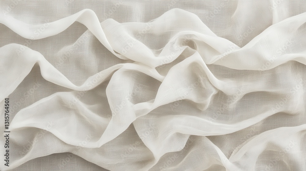 Fototapeta premium Soft White Fabric Texture for Background or Overlay