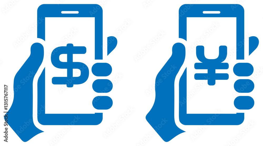 Fototapeta premium スマートフォンでオンライン決済のイメージ 青