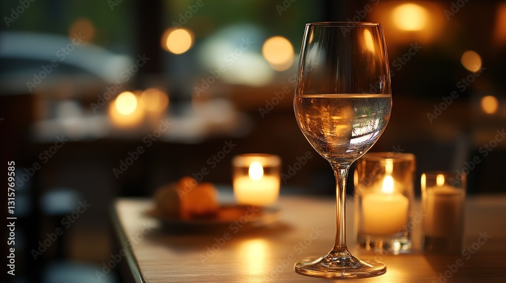 elegant ambiance reflecting in a wine glass with soft candle light creating a warm and inviting atmosphere for a romantic evening scene elegant ambiance reflecting in a wine glass with soft candle light creating a warm and inviting atmosphere for a romantic evening scene