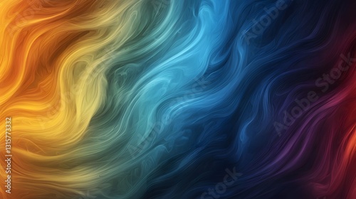Wallpaper Mural Vibrant Color Waves in Fluid Motion Creating an Artistic Abstract Background Torontodigital.ca