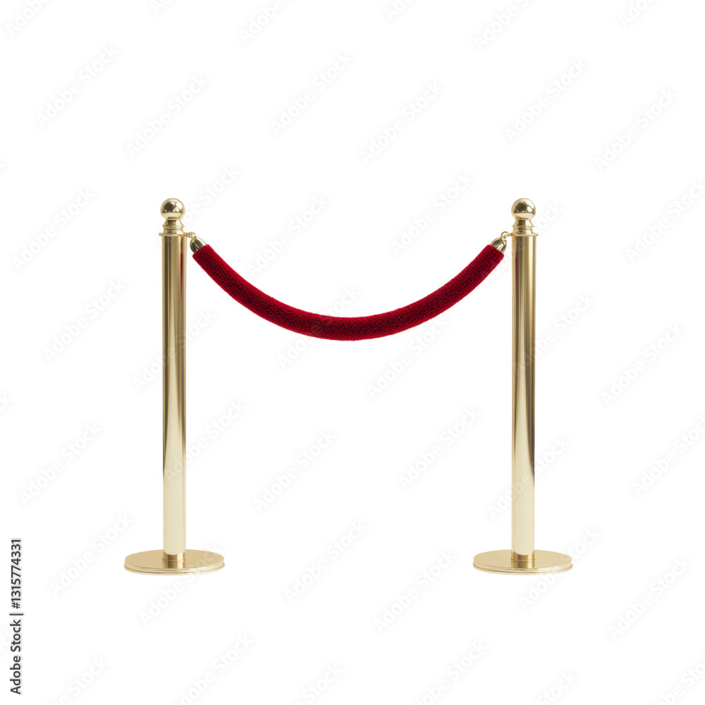 Elegant Red Velvet Rope Barrier for Event Protection Isolated on transparent background Elegant Red Velvet Rope Barrier for Event Protection Isolated on transparent background