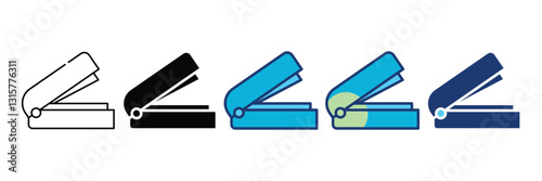 Staple Icon Set Multiple Style Collection