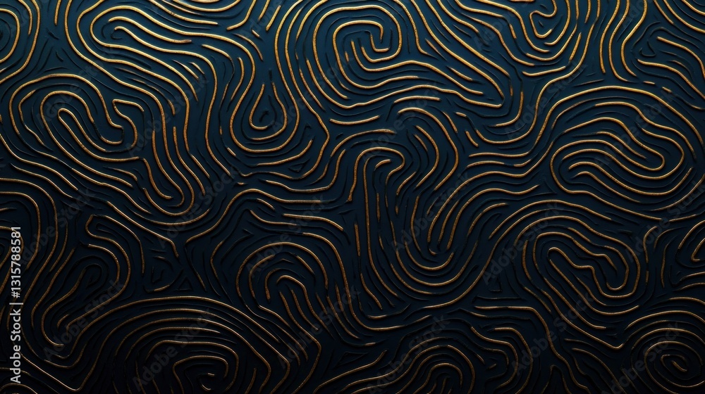 Abstract Gold and Black Swirls: A Luxurious Textured Design Abstract Gold and Black Swirls: A Luxurious Textured Design