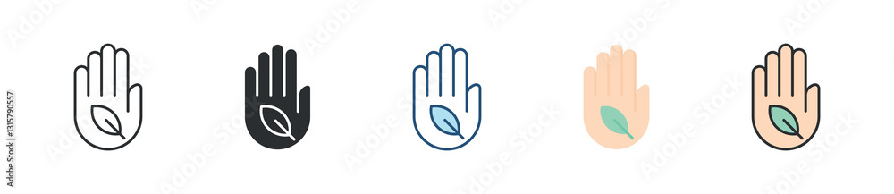 Obraz premium Organic Icon Set Multiple Style Collection