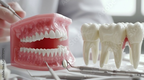 Wallpaper Mural Medicine Accessory Close up of dental instrument set showcasing variety of tool used modern dentistry Explore variation Dental tool arranged artistically white background Dentist holding dental Torontodigital.ca