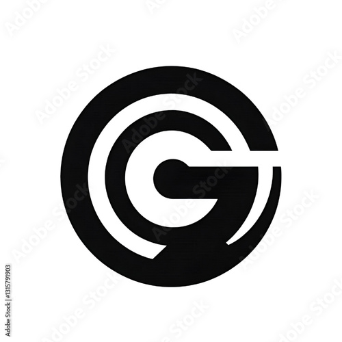 BLACK letter G logo design isolated on white background