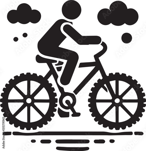 silhouette of a cyclist on a bicycle, cyclist on a bicycle vector illustration, cyclist on a bicycle logo vector,  cyclist on a bicycle silhouette vector black and white