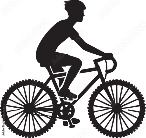 silhouette of a cyclist on a bicycle, cyclist on a bicycle vector illustration, cyclist on a bicycle logo vector,  cyclist on a bicycle silhouette vector black and white