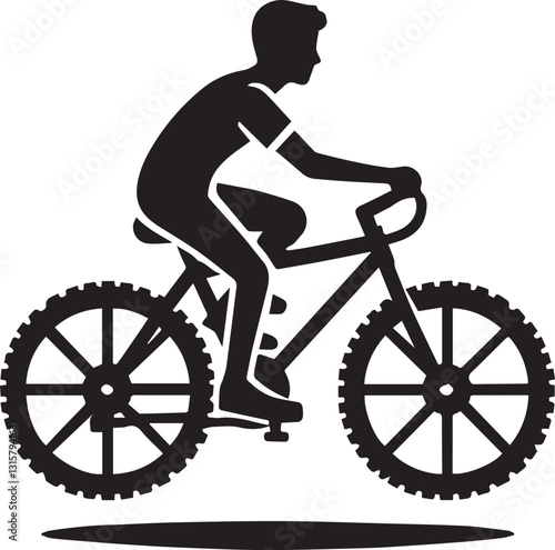 silhouette of a cyclist on a bicycle, cyclist on a bicycle vector illustration, cyclist on a bicycle logo vector,  cyclist on a bicycle silhouette vector black and white