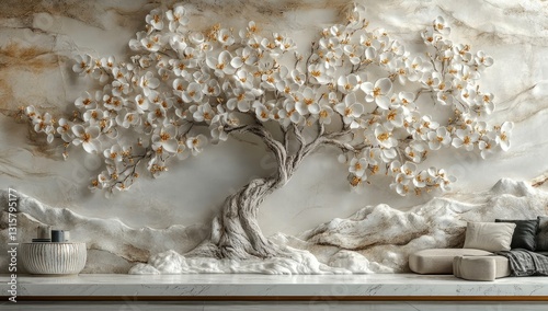 Three-dimensional tree sculpture