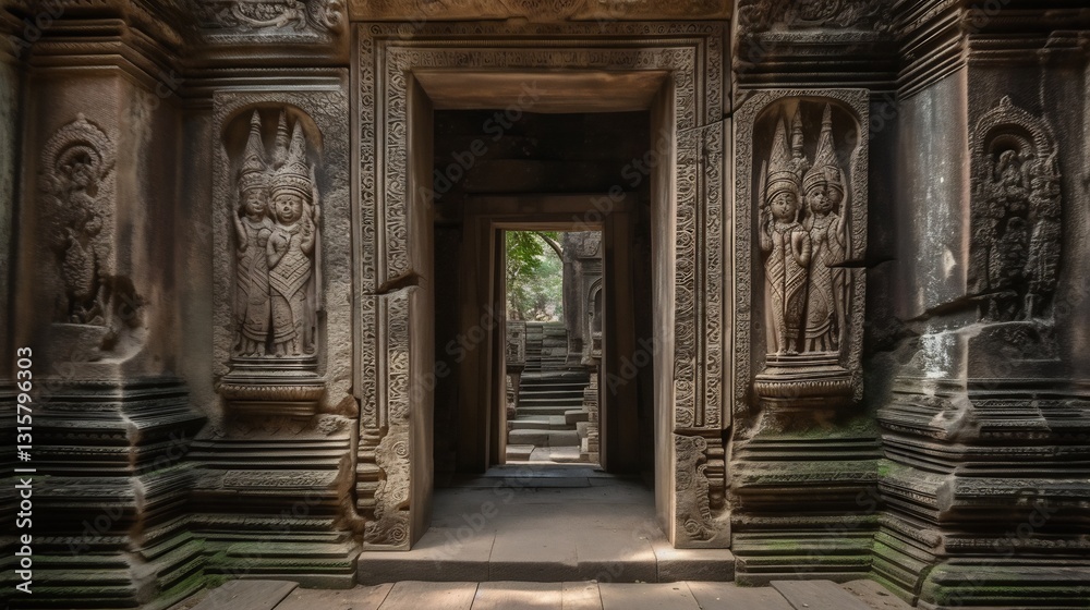 Ancient Temple Entrance for Angkor Wat, Cambodia. Ancient Temple Entrance for Angkor Wat, Cambodia.