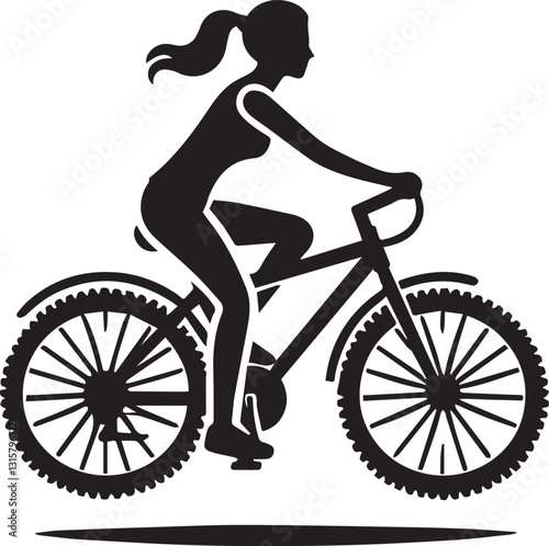 silhouette of a cyclist on a bicycle, cyclist on a bicycle vector illustration, cyclist on a bicycle logo vector,  cyclist on a bicycle silhouette vector black and white