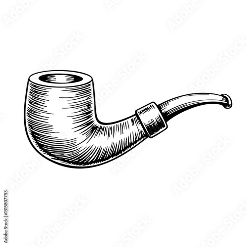 vintage sketch of a tobacco pipe illustration  