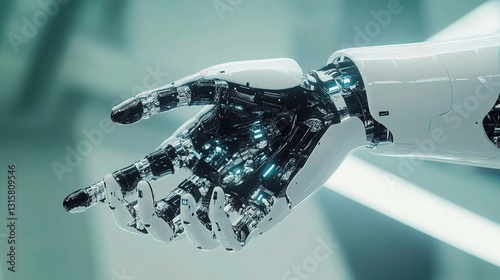 Wallpaper Mural Futuristic Robotic Hand Representing AI and Business Innovation Concepts Torontodigital.ca