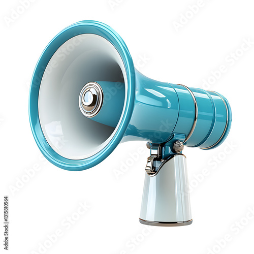 Realistic megaphone isolated on transparent white background clipping path, pen tool.