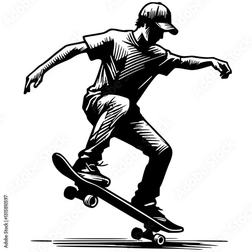 Skateboard style silhouette