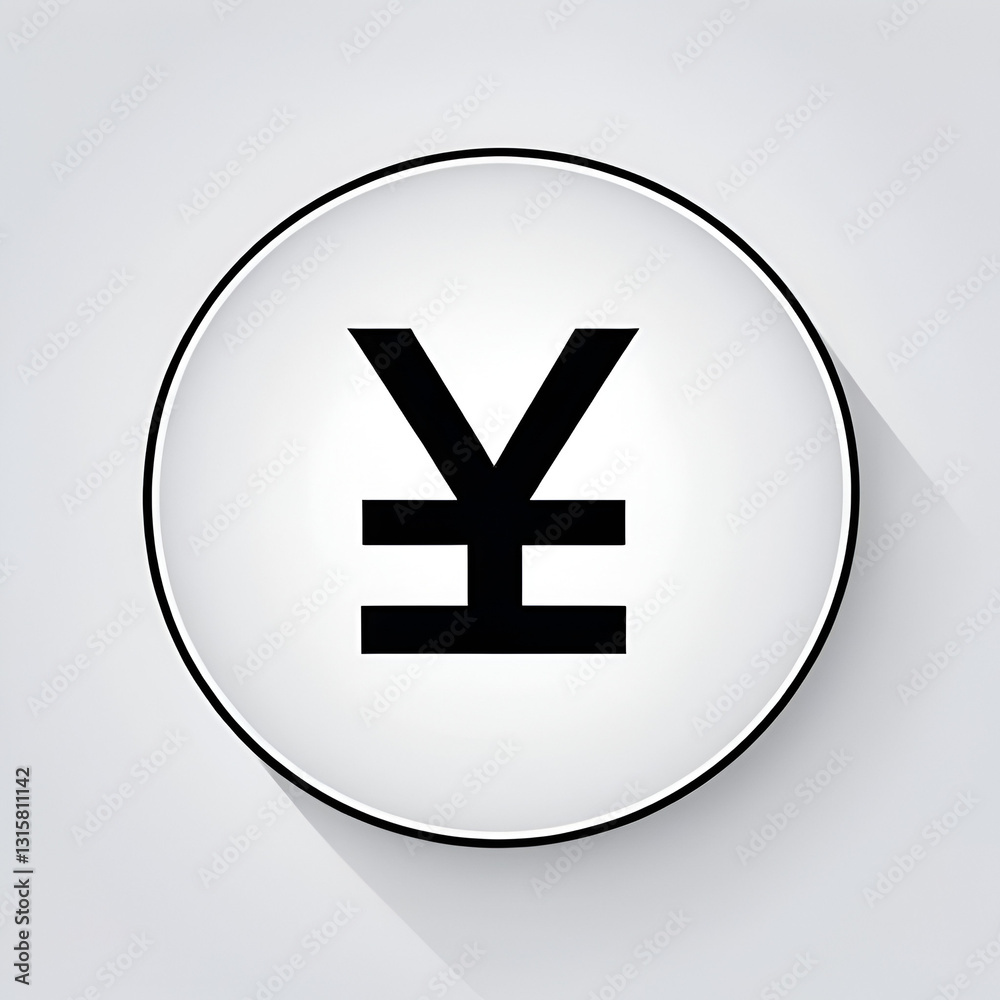 Currency - Yen, Yuan Symbol Icon Currency - Yen, Yuan Symbol Icon