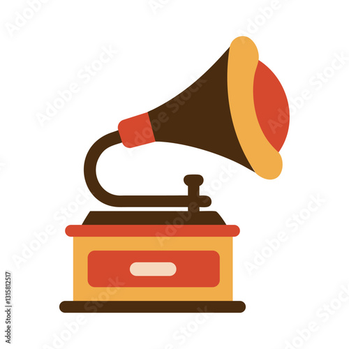 Vintage Object Gramophone Music Icon
