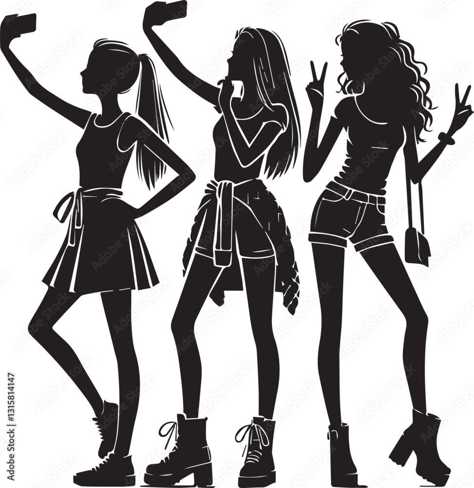 Group of Friends woman silhouette vector, Group of Friends Walking Together vector illustration, Group of Friends woman silhouette vector black and white Group of Friends woman silhouette vector, Group of Friends Walking Together vector illustration, Group of Friends woman silhouette vector black and white