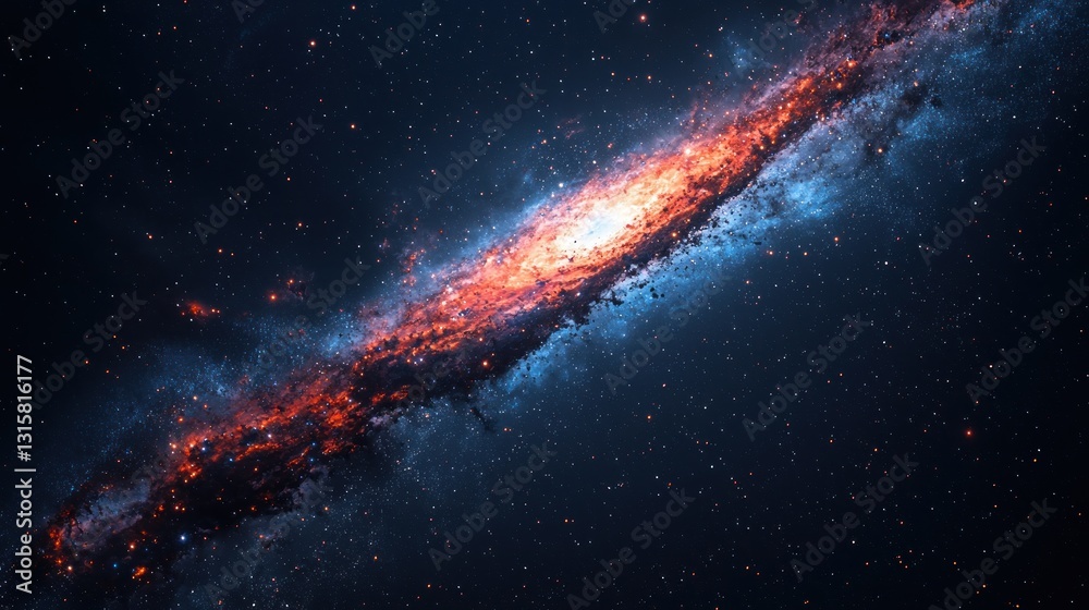 Fototapeta premium Cosmic Nebula: A Breathtaking Celestial Tapestry